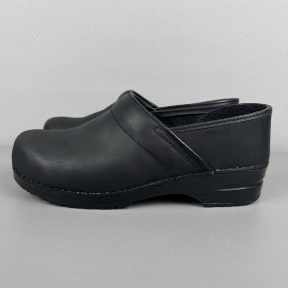 Dansko Professional Clogs Shoes Leather Slip On Black Oiled Womens 42 US 11.5/12 - Picture 3 of 10